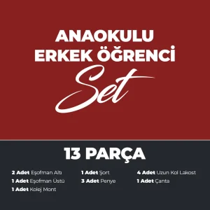 Anaokulu - Erkek Öğrenci Set